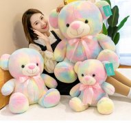 彩色泰迪熊猫毛绒玩具公仔玩偶布娃娃抱抱熊女生大号女孩睡觉床上