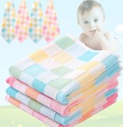 家用棉纱洗脸毛巾宝宝儿童吸水巾小�巾婴儿毛巾纯棉帕手巾面�? title=
