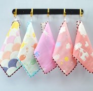 幼儿�纯�?层纱布儿童小毛巾洗脸柔软�巾帕全棉宝宝擦手口水巾