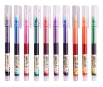 白雪直液式走珠笔t16彩色中性笔ins日系彩色笔做笔记专用�? title=