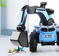 挖掘机儿童可坐人玩具车男孩电动工程车超大号遥控勾机宝宝挖土机